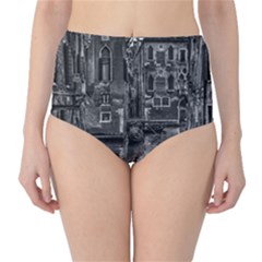 Venice Italy Gondola Boat Canal High-Waist Bikini Bottoms