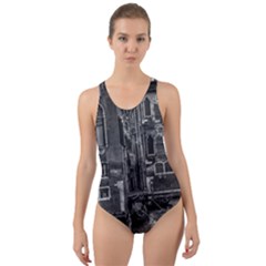 Venice Italy Gondola Boat Canal Cut-Out Back One Piece Swimsuit