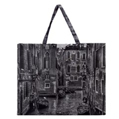 Venice Italy Gondola Boat Canal Zipper Large Tote Bag