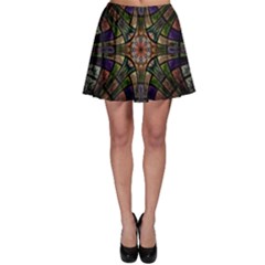 Fractal Detail Elements Pattern Skater Skirt by Celenk