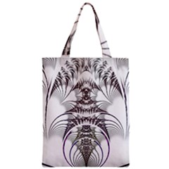 Fractal Delicate Intricate Zipper Classic Tote Bag by Celenk