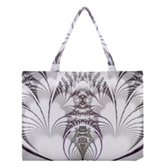 Fractal Delicate Intricate Medium Tote Bag by Celenk