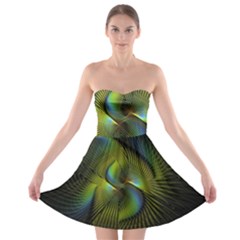 Fractal Abstract Design Fractal Art Strapless Bra Top Dress by Celenk