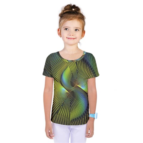 Fractal Abstract Design Fractal Art Kids  One Piece Tee by Celenk