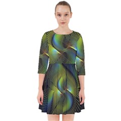 Fractal Abstract Design Fractal Art Smock Dress by Celenk