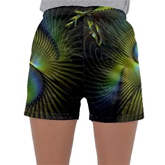 Fractal Abstract Design Fractal Art Sleepwear Shorts by Celenk