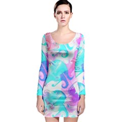 Background Art Abstract Watercolor Long Sleeve Bodycon Dress by Celenk