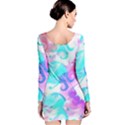 Background Art Abstract Watercolor Long Sleeve Bodycon Dress View2