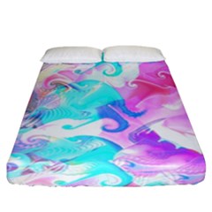 Background Art Abstract Watercolor Fitted Sheet (california King Size) by Celenk