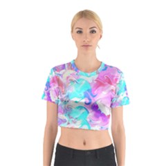 Background Art Abstract Watercolor Cotton Crop Top by Celenk