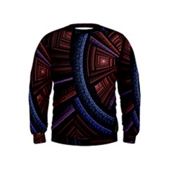 Fractal Circle Pattern Curve Kids  Sweatshirt by Celenk