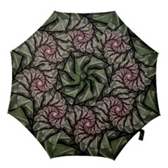 Fractal Flowers Floral Fractal Art Hook Handle Umbrellas (small) by Celenk