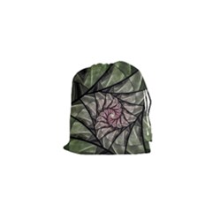 Fractal Flowers Floral Fractal Art Drawstring Pouches (xs)  by Celenk