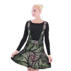 Fractal Flowers Floral Fractal Art Suspender Skater Skirt by Celenk