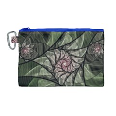 Fractal Flowers Floral Fractal Art Canvas Cosmetic Bag (large) by Celenk