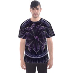 Fractal Abstract Purple Majesty Men s Sports Mesh Tee