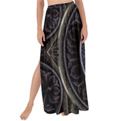 Fractal Abstract Purple Majesty Maxi Chiffon Tie-up Sarong