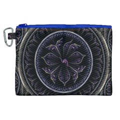 Fractal Abstract Purple Majesty Canvas Cosmetic Bag (xl) by Celenk