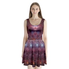 Space Jewel Split Back Mini Dress 