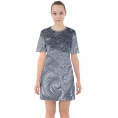 Abstract Art Decoration Design Sixties Short Sleeve Mini Dress by Celenk