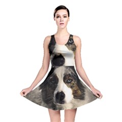 Dog Pet Art Abstract Vintage Reversible Skater Dress by Celenk