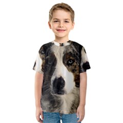 Dog Pet Art Abstract Vintage Kids  Sport Mesh Tee