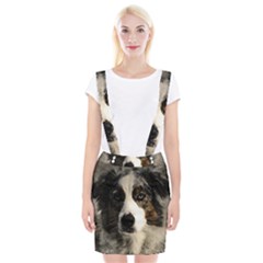 Dog Pet Art Abstract Vintage Braces Suspender Skirt by Celenk