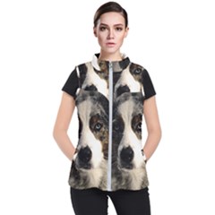 Dog Pet Art Abstract Vintage Women s Puffer Vest by Celenk