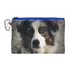 Dog Pet Art Abstract Vintage Canvas Cosmetic Bag (large) by Celenk