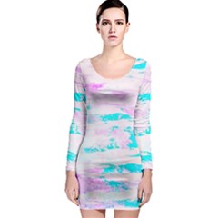 Background Art Abstract Watercolor Long Sleeve Bodycon Dress by Celenk