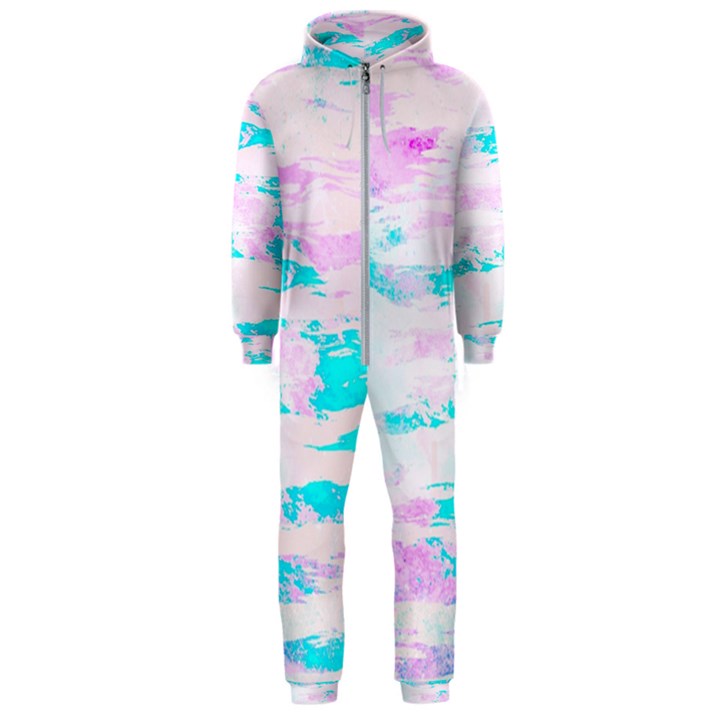 Background Art Abstract Watercolor Hooded Jumpsuit (Men) 