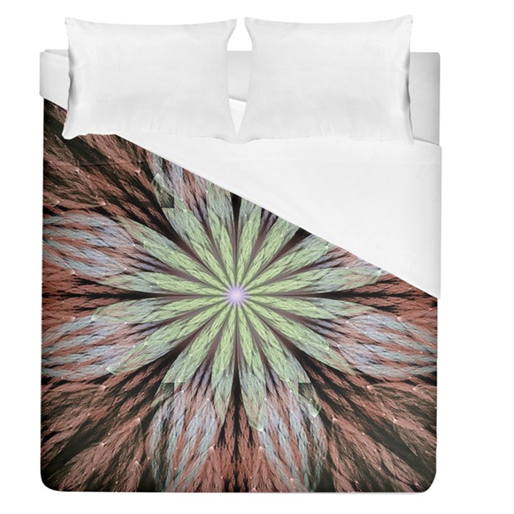 Fractal Floral Fantasy Flower Duvet Cover (Queen Size)