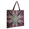 Fractal Floral Fantasy Flower Zipper Large Tote Bag View2