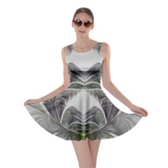 Fractal White Design Pattern Skater Dress