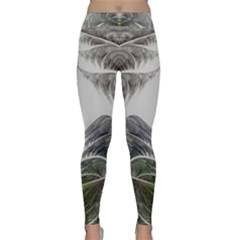 Fractal White Design Pattern Classic Yoga Leggings