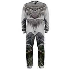 Fractal White Design Pattern OnePiece Jumpsuit (Men) 