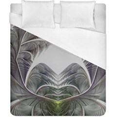 Fractal White Design Pattern Duvet Cover (California King Size)