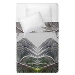 Fractal White Design Pattern Duvet Cover Double Side (Single Size)