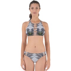 Fractal White Design Pattern Perfectly Cut Out Bikini Set