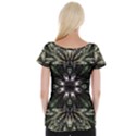 Fractal Design Pattern Texture Cap Sleeve Tops View2