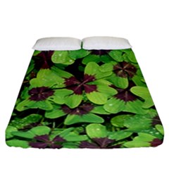 Luck Klee Lucky Clover Vierblattrig Fitted Sheet (california King Size) by Celenk