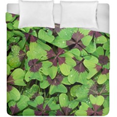 Luck Klee Lucky Clover Vierblattrig Duvet Cover Double Side (king Size) by Celenk