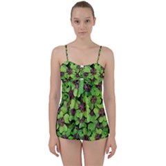 Luck Klee Lucky Clover Vierblattrig Babydoll Tankini Set by Celenk