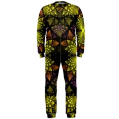 Fractal Multi Color Geometry Onepiece Jumpsuit (men)  by Celenk