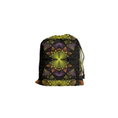 Fractal Multi Color Geometry Drawstring Pouches (xs)  by Celenk