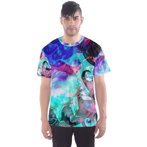 Background Art Abstract Watercolor Men s Sports Mesh Tee by Celenk