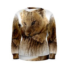 Lion Cub Close Cute Eyes Lookout Women s Sweatshirt by Celenk