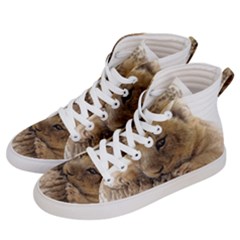 Lion Cub Close Cute Eyes Lookout Men s Hi-top Skate Sneakers by Celenk