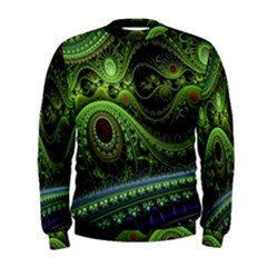 Fractal Green Gears Fantasy Men s Sweatshirt by Celenk