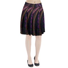 Fractal Colorful Pattern Spiral Pleated Skirt by Celenk